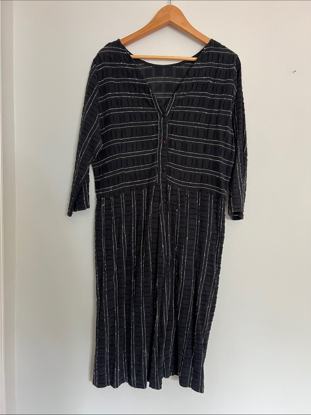 Ace & Jig Black Striped Midi Dress